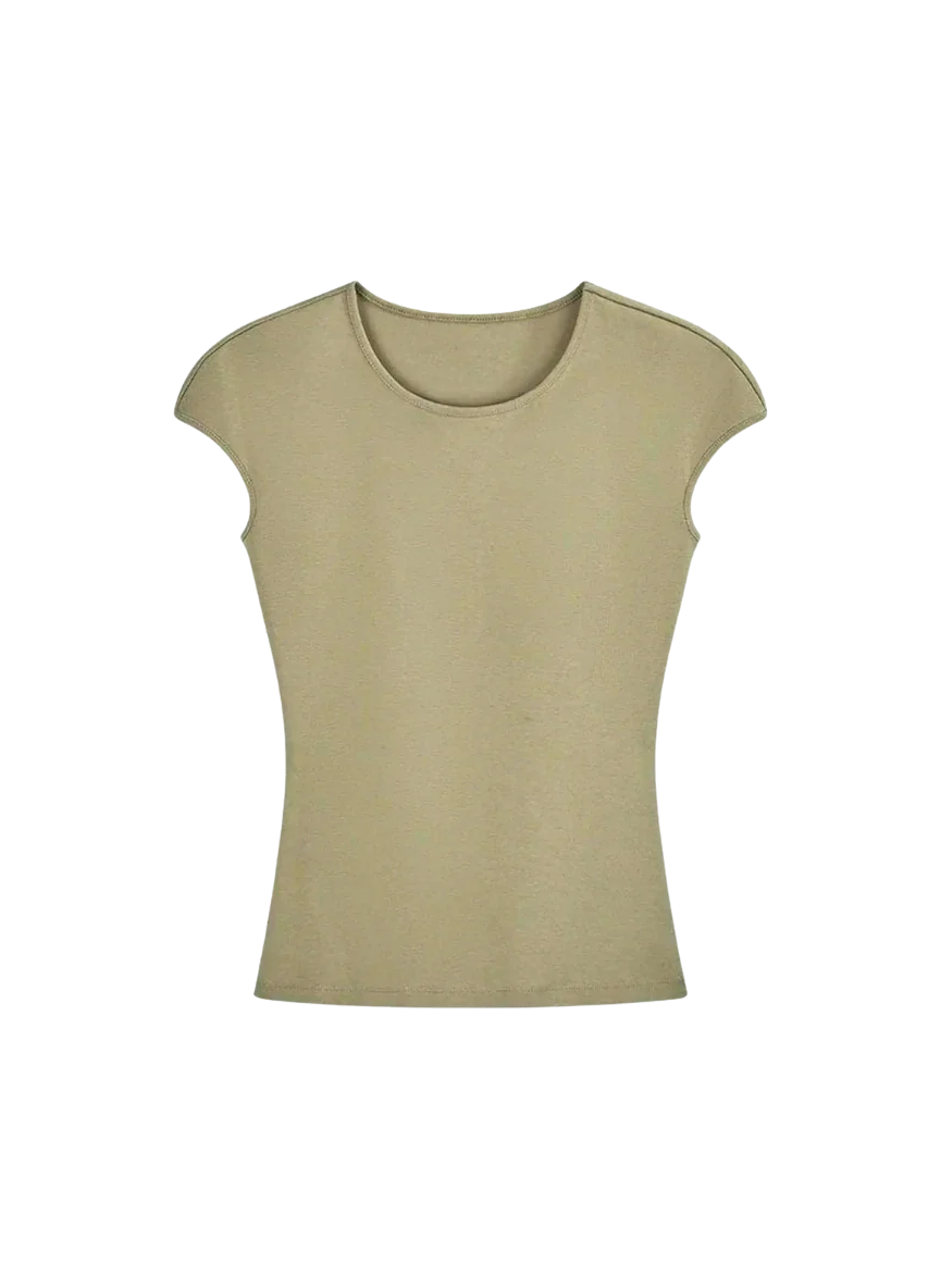 A sage cap-sleeve tee listed on Pulseheaven