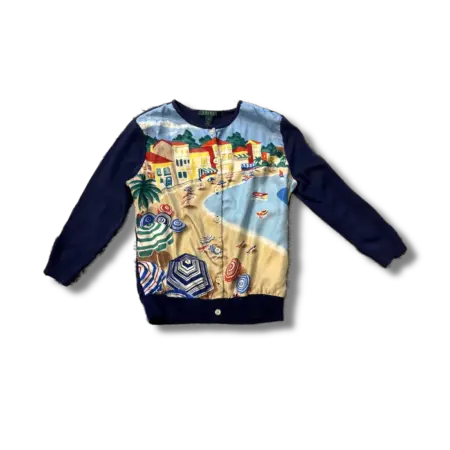 Ralph lauren Beach Print Knit Sweater