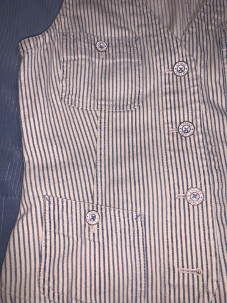 Vintage Striped Ralph Lauren Denim Vest - Image 3