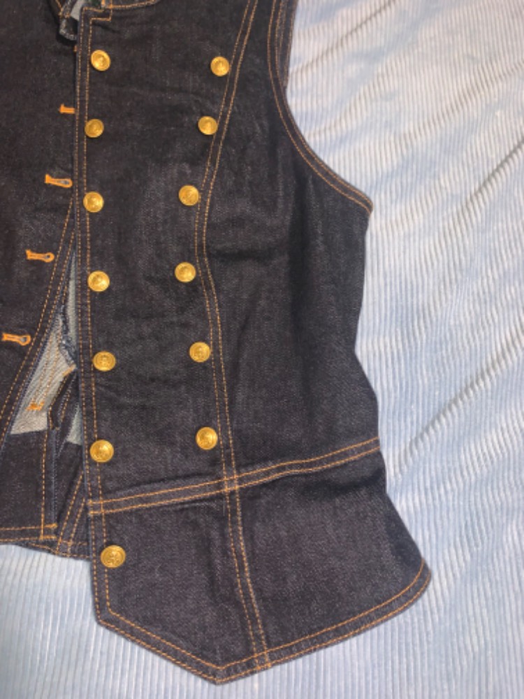 Ralph Lauren Denim Vest (Gold Button) - Image 4