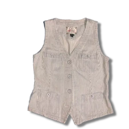 Vintage Striped Ralph Lauren Denim Vest