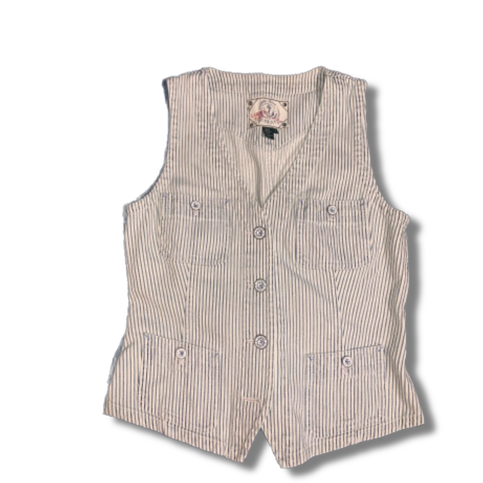 Vintage Striped Ralph Lauren Denim Vest