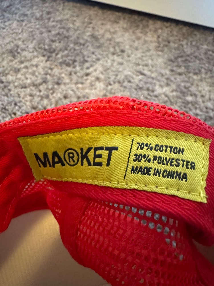 Market Red Rhinestone Trucker Hat - Image 3