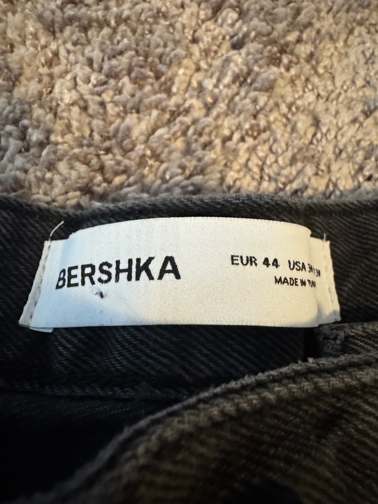 Bershka Black Work Denim Shorts - Image 2