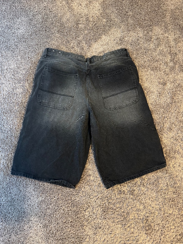 Bershka Black Work Denim Shorts - Image 3