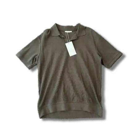 Zara Olive Ribbed Polo Knit