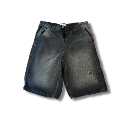 Bershka Black Work Denim Shorts