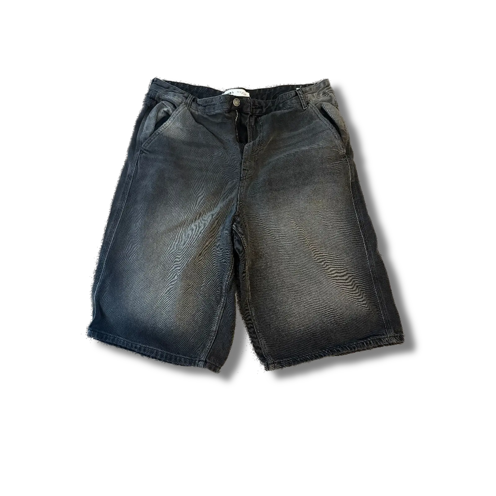 Bershka Black Work Denim Shorts
