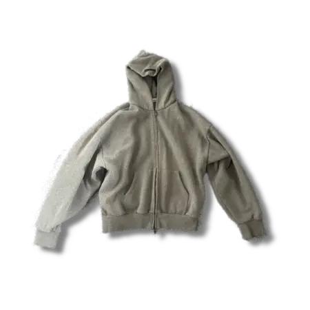 Grey Essentials Zip-Up Hoodie
