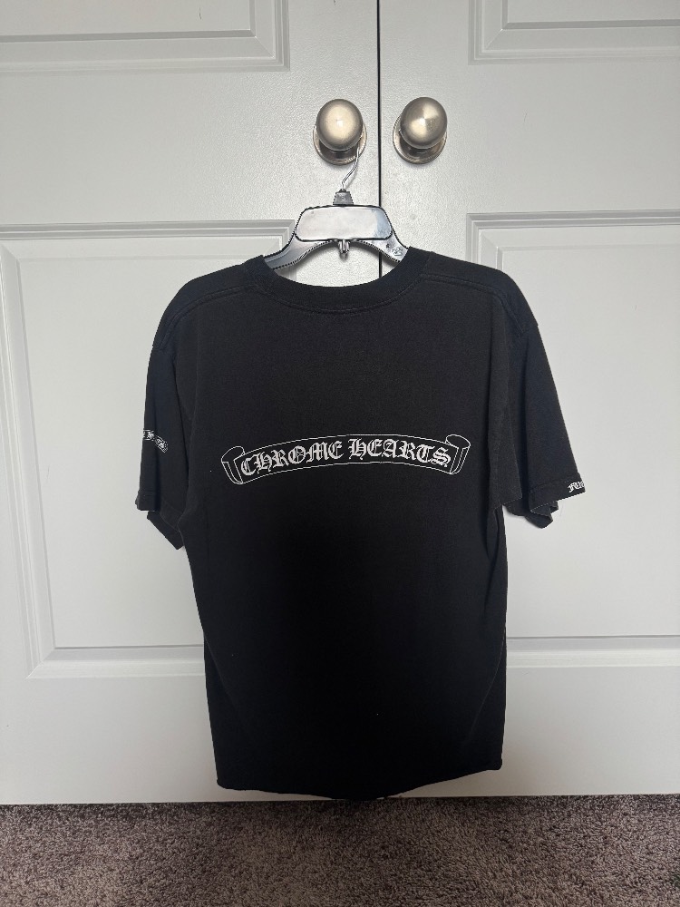 Chrome Hearts Black Pocket Graphic T-Shirt - Image 2