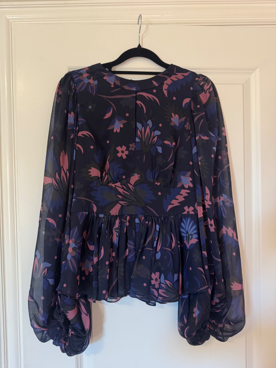 Ted Baker Long-Sleeve Floral Peplum Top - Image 2