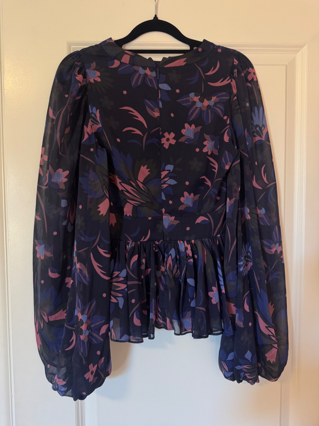 Ted Baker Long-Sleeve Floral Peplum Top - Image 3