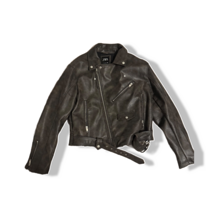 Zara Classic Biker Leather Jacket