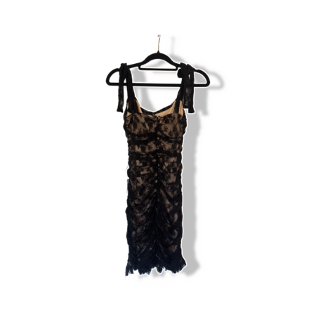 Lulus Lace Overlay Ruched Midi Dress