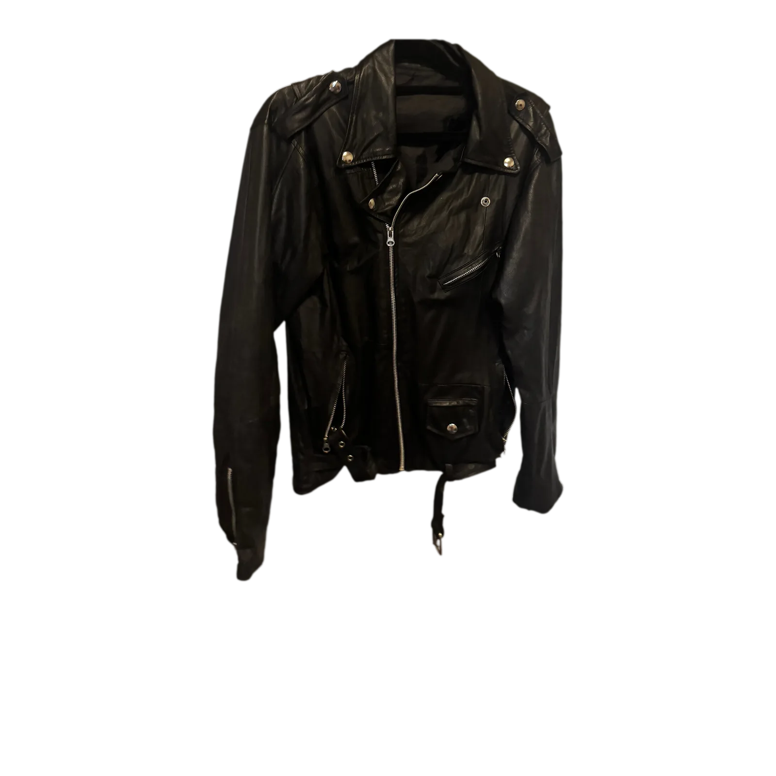 Vintage Leather Moto Jacket