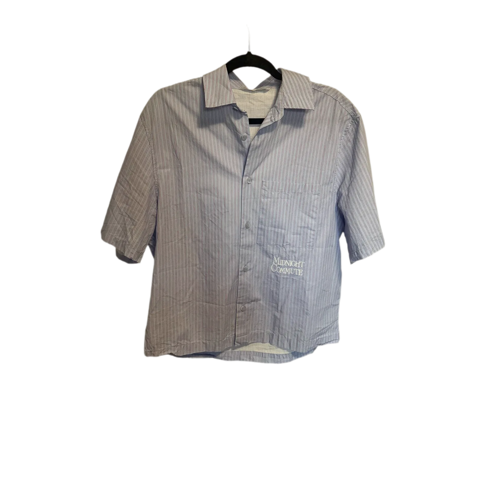 Zara Striped Camp Collar Shirt